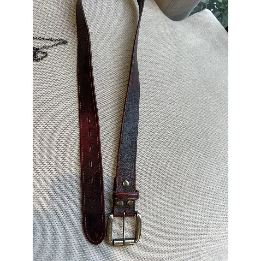 Bed Stu Belt 38 Dark Wine